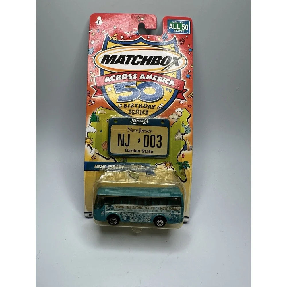 Matchbox Across America 50th Birthday Series NEW JERSEY Ikarus Coach Bus - #003